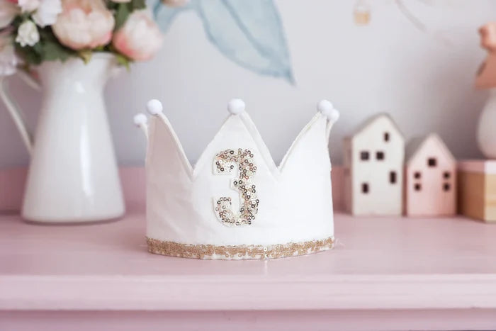 Alimrose 3rd Birthday Crown - Ivory