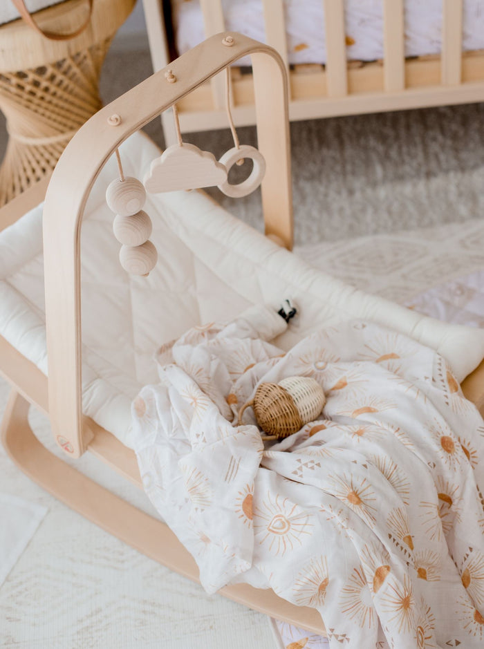 Bambella Bamboo Cotton Muslin Swaddle Wrap - Bohemian Sunshine