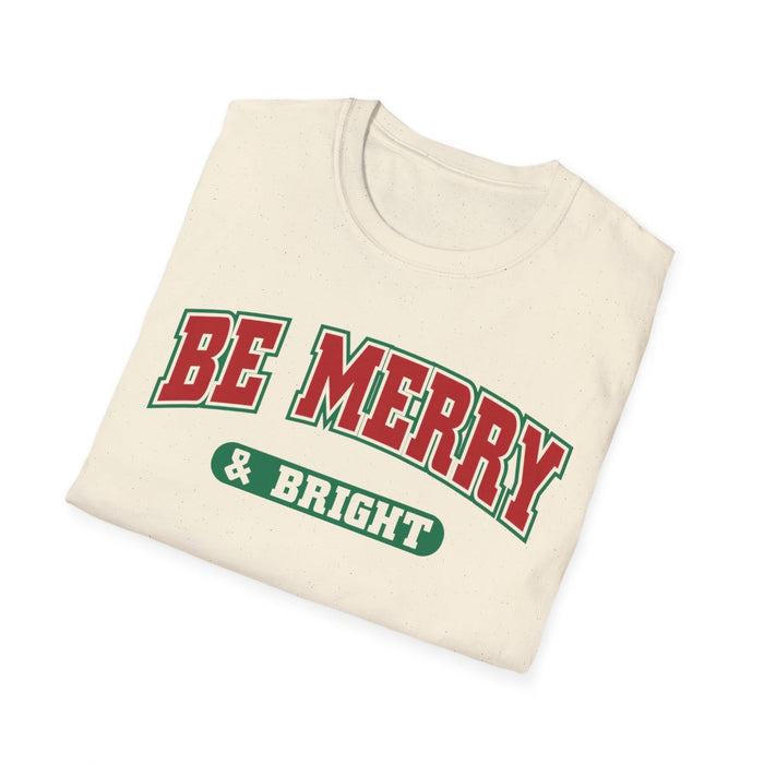 light blue be merry and bright tee styled for festive wear