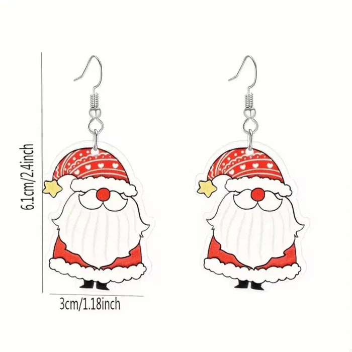 Christmas Santa Claus Dangle Earrings