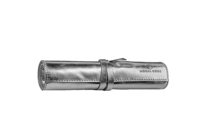 Silver Metallic Leather / One Size