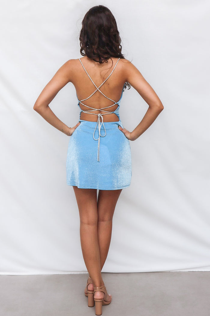 Evie Mini Dress - Blue - Runway Goddess