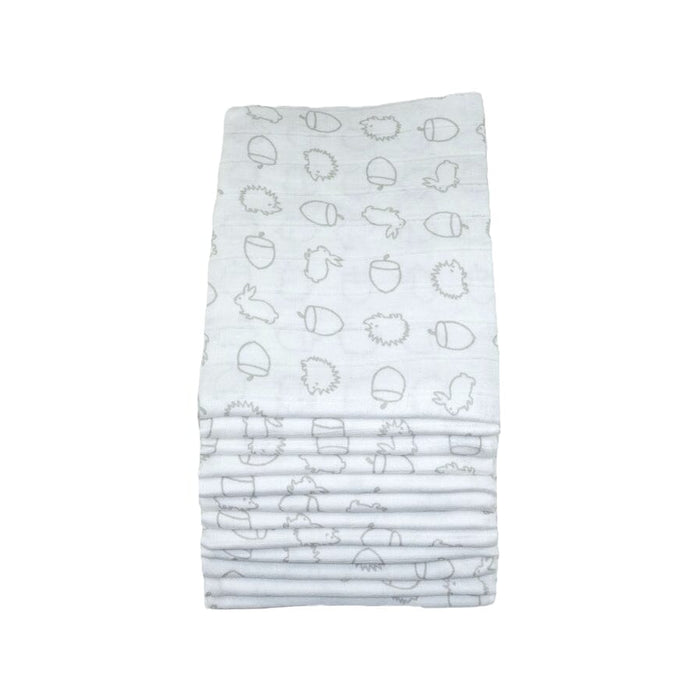 Grey Woodland Cotton Muslin - 70cm x 70cm (One Muslin) Muslin Muslinz