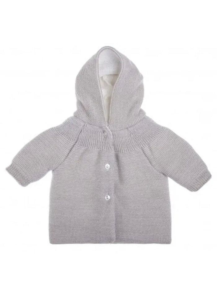 Grey Knitted Baby Jacket Cardigan / Jacket La Manufacture de Layette
