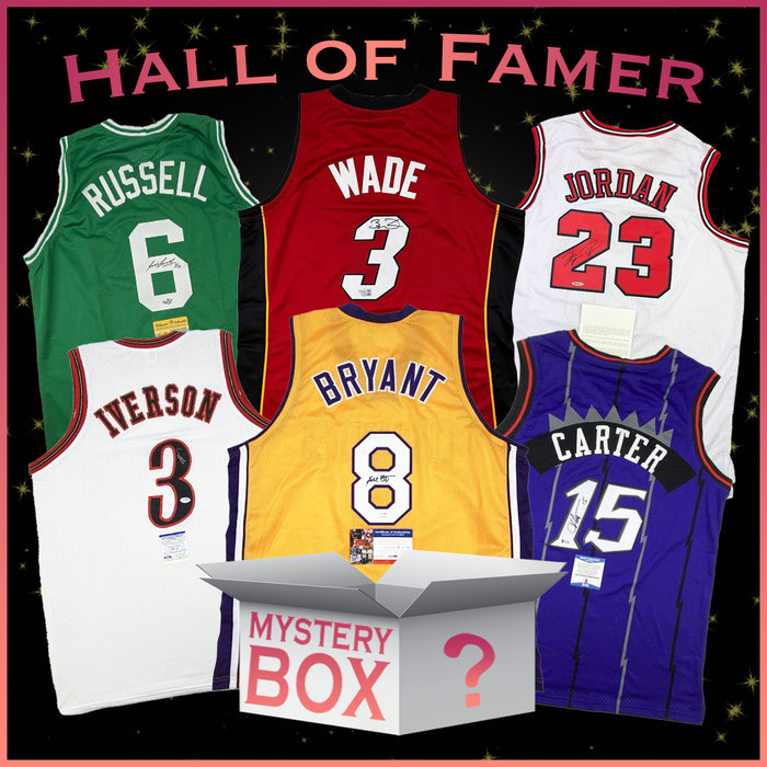 Hall of Famers Autographed/Signed Basketball Jersey Mystery Box with PSA JSA or Beckett COA