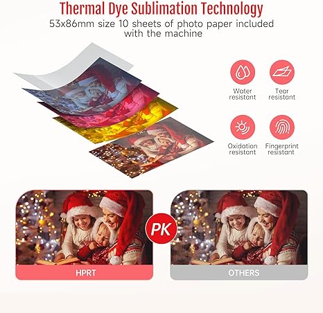 HPRT Portable Mini Photo Printer,Thermal Dye-Sublimation Printer(Pure Pink)