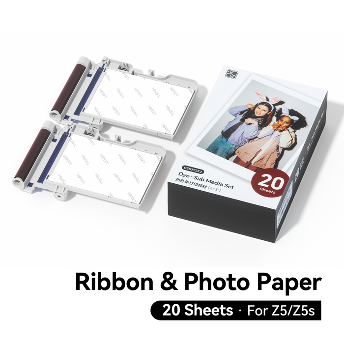 Ribbon & Photo Paper 20 Sheets For Z5/Z5s