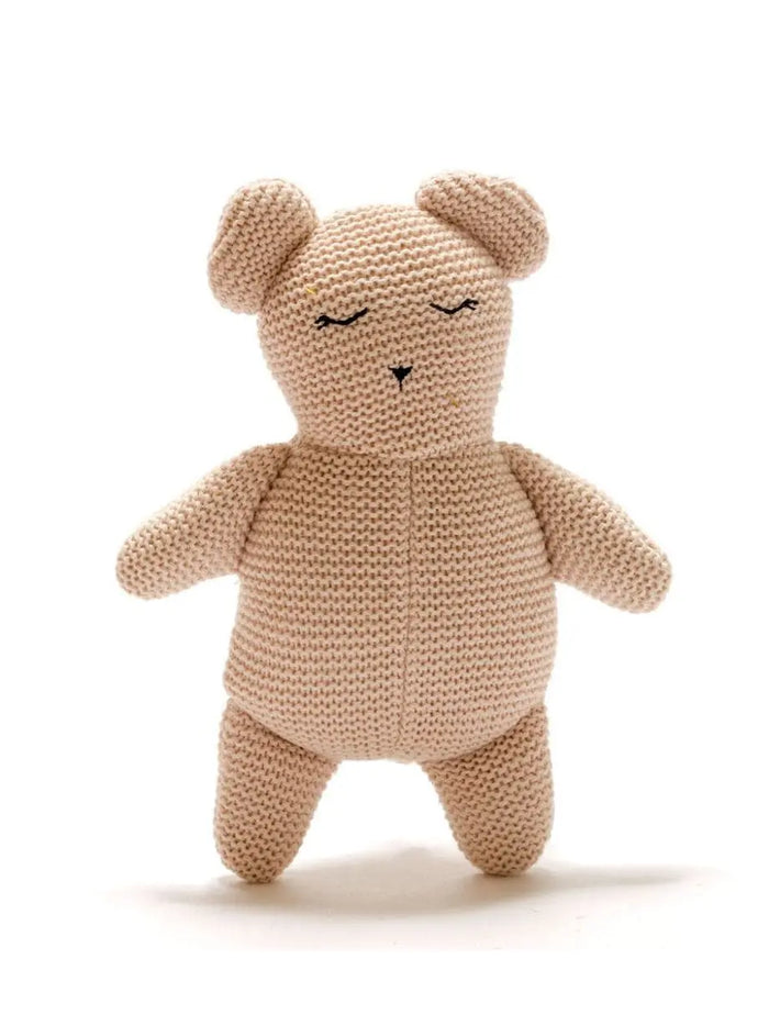 Isla the organic teddy bear sensory toy - Dusky Pink Toy Best Years
