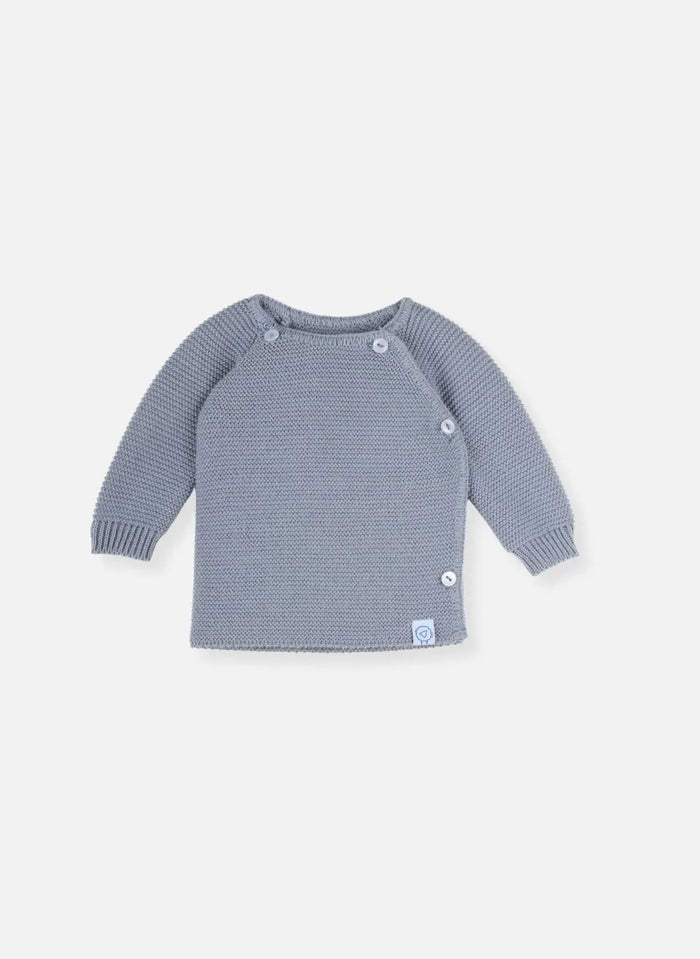 Knitted Dark Grey Cardigan Cardigan / Jacket La Manufacture de Layette