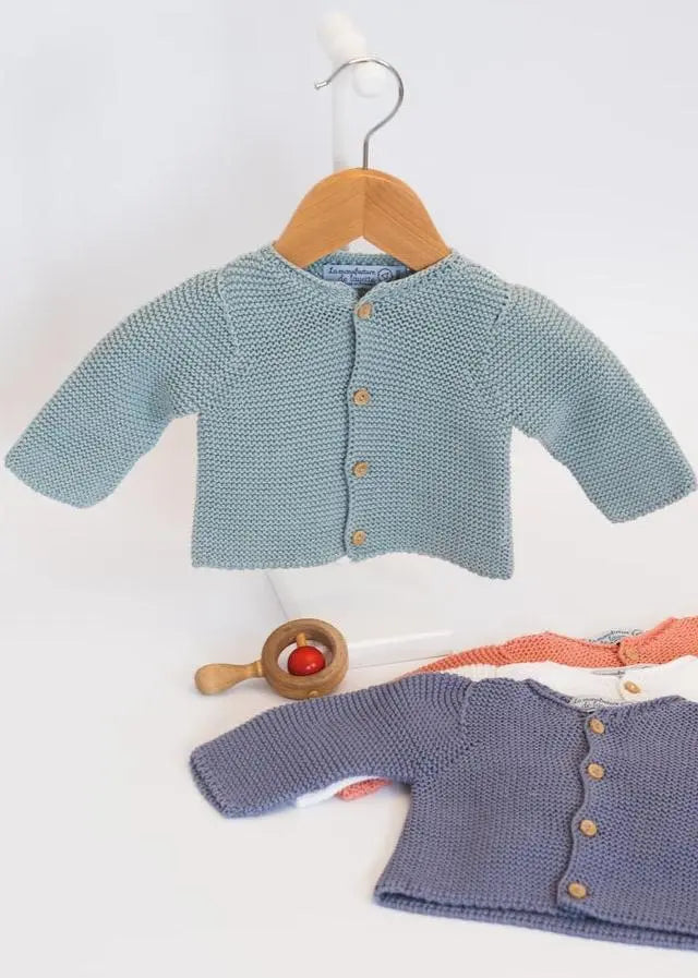 Knitted Rosebud Cardigan Cardigan / Jacket La Manufacture de Layette