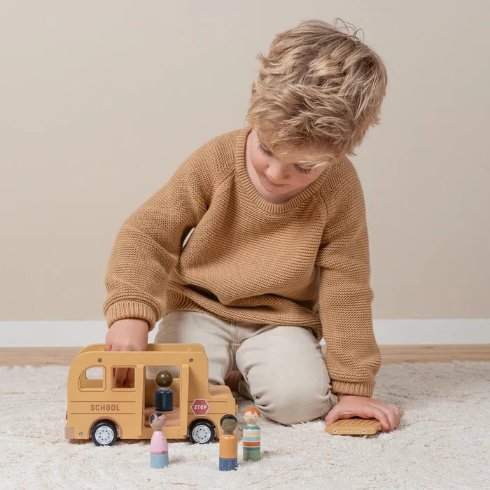 Little Dutch Wooden School Bus