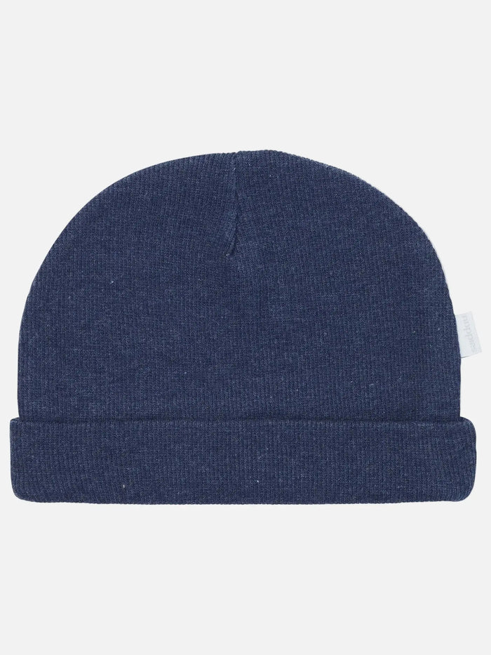 Luxury Organic Ribbed Hat - Navy (Tiny Baby, 4-7lb) Hat Noppies