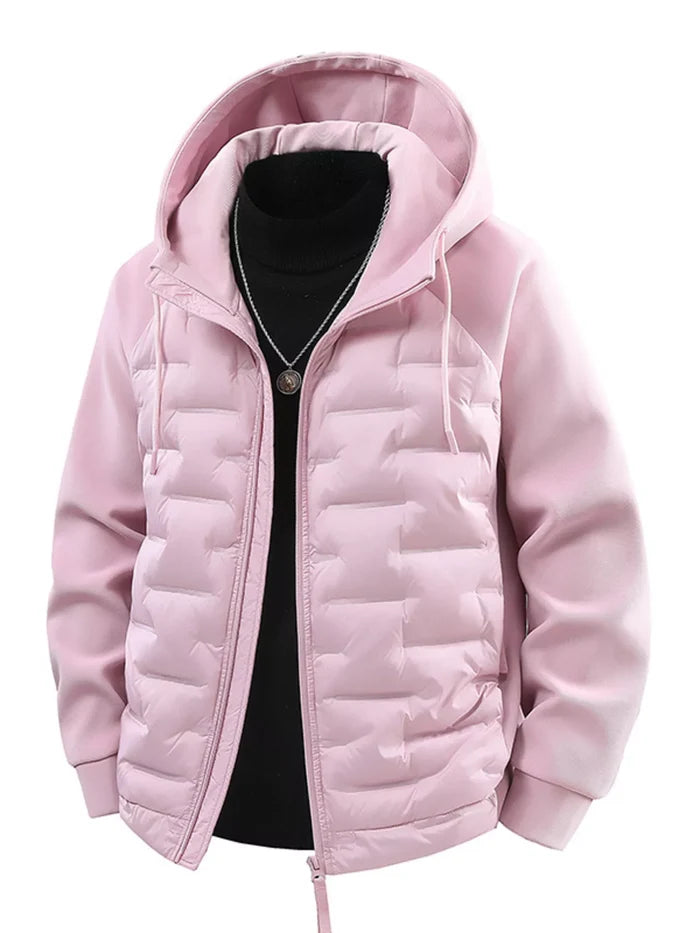 Men's Plus Size Hooded Padded Jacket