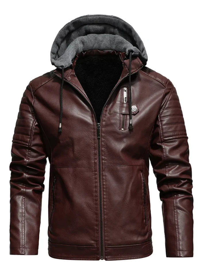 Men's Plus Size Hooded Zip Up Winter Jacket