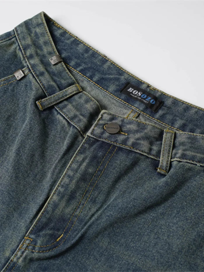 Men's Washed Denim Shorts