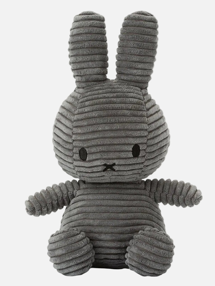 Miffy Corduroy Plush Toy - Grey Toy Miffy