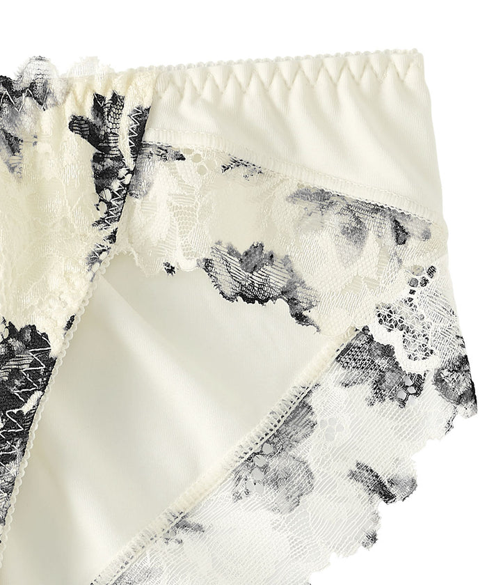 Monochrome Flower Bikini Panty