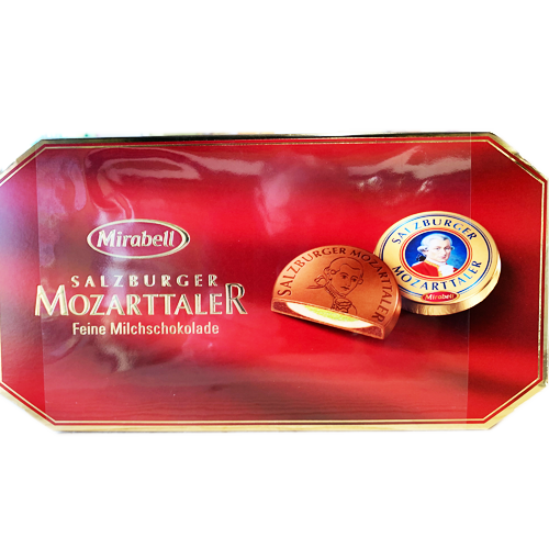 Mozartkugeln Mozarttaler Box of Coin Chocolates 200g (Mirabell)
