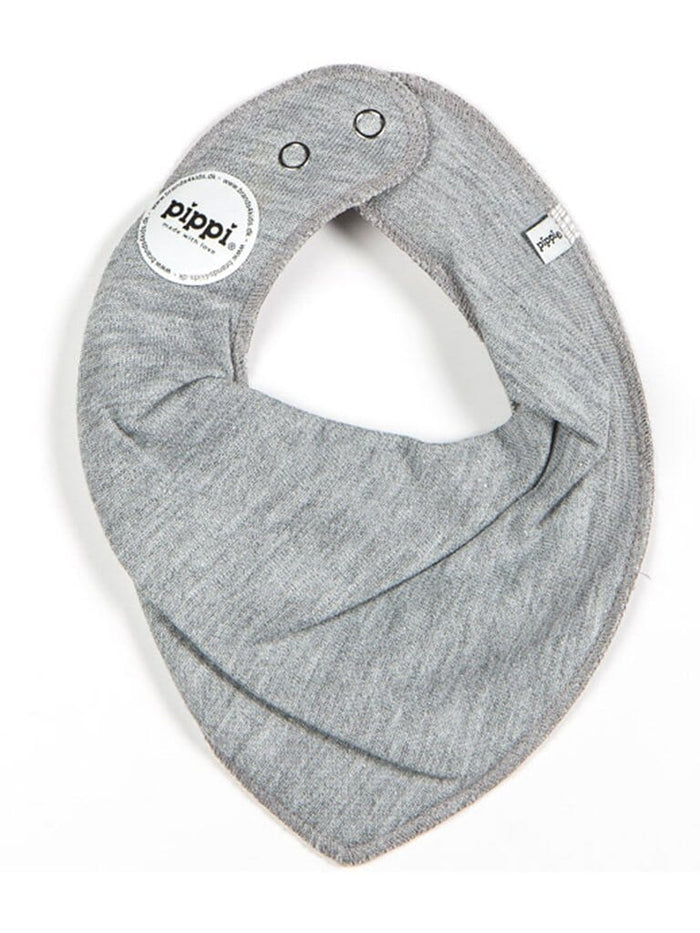 Organic Cotton Scarf Bib - Grey Dribble Bib Pippi