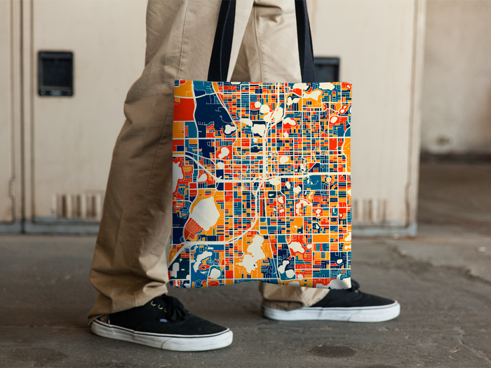 Orlando Map Tote Bag - Florida Map Tote Bag 15x15