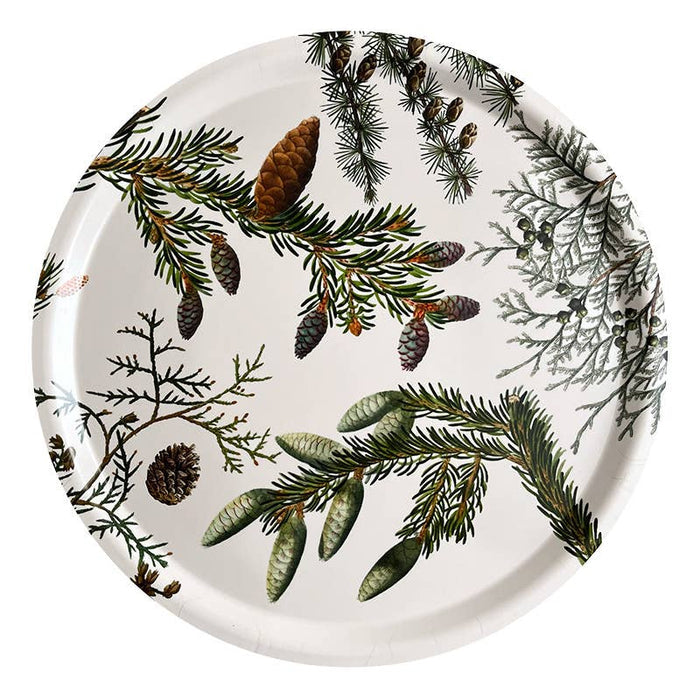 Pine Trees Round Serving Tray Eleish Van Breems Home