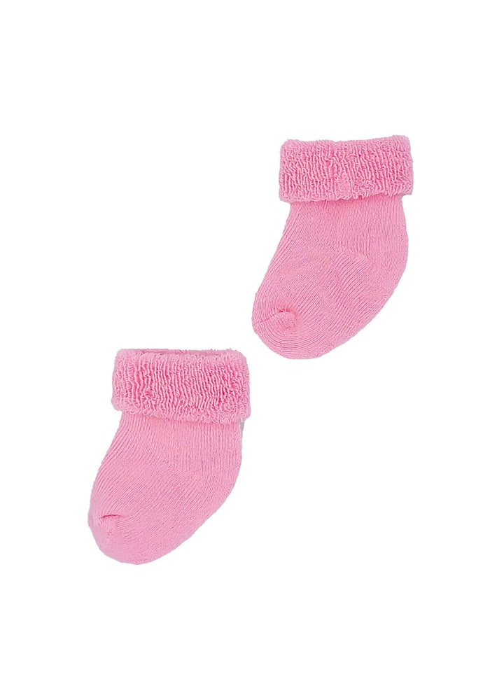 Bright Pink Towelling Stay-on Premature Baby Socks Socks Little Mouse Baby Clothing & Gifts