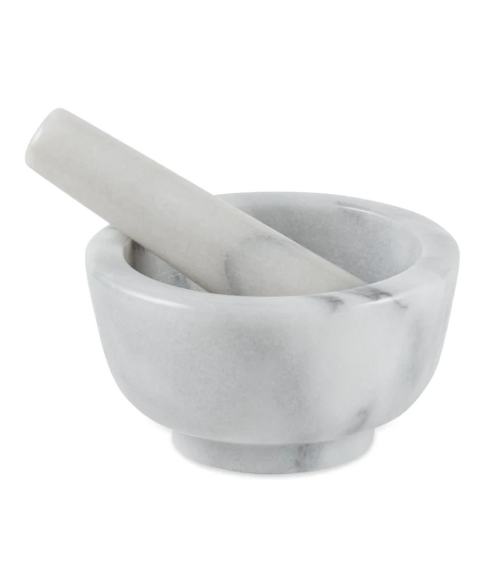 RSVP White Marble Mortar & Pestle
