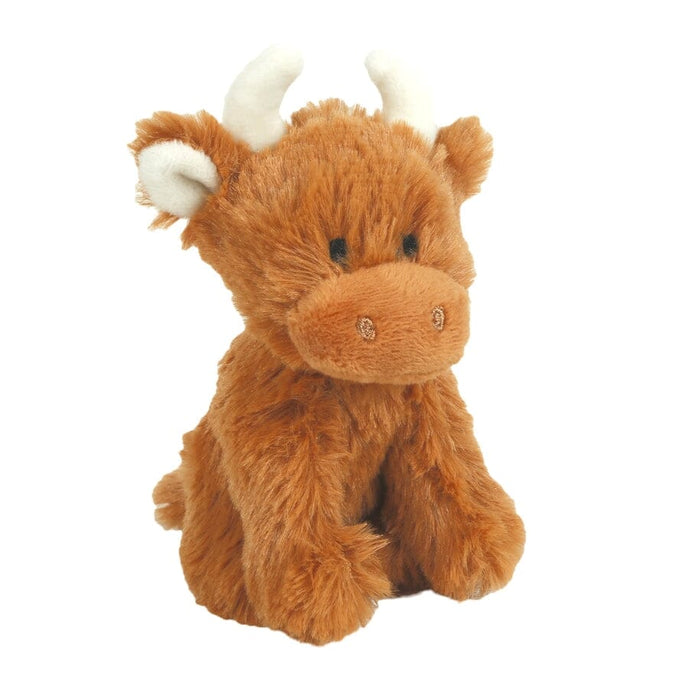 Scottish Highland Cow Soft Plush Toy Mini Brown -11cm tall Toy Jomanda