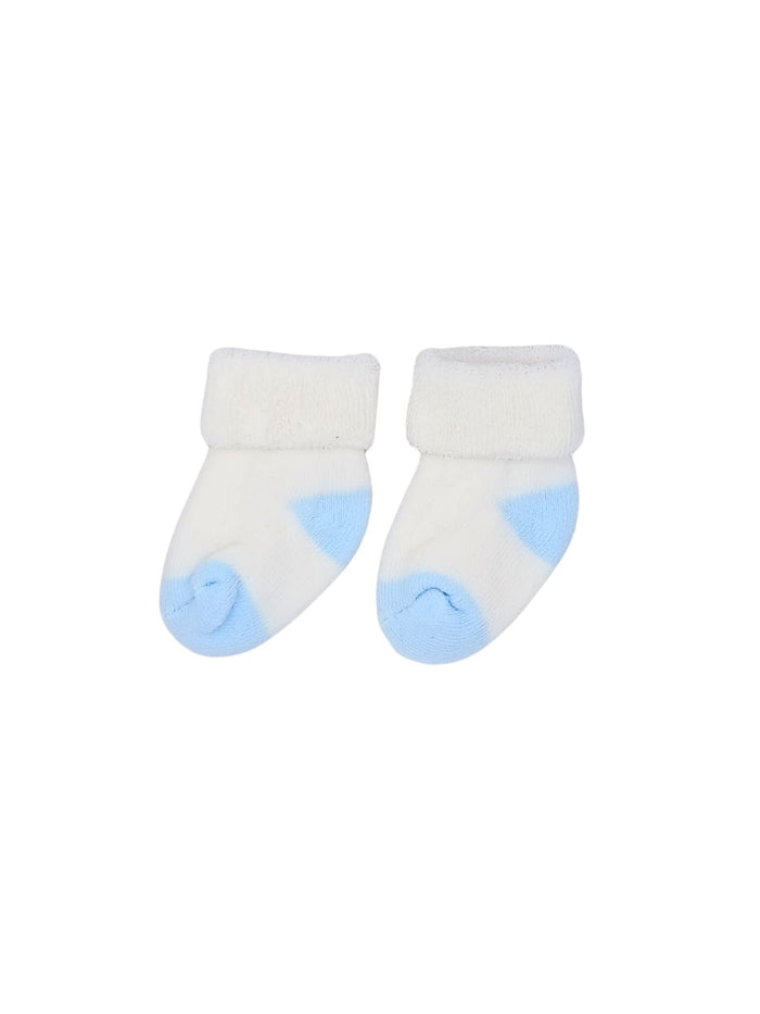 Blue & Cream Stay on Towelling Premature Baby Socks Little Mouse Baby Clothing & Gifts