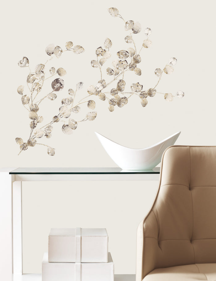 Silver Dollar Branch Add On Peel & Stick Wall Decals image