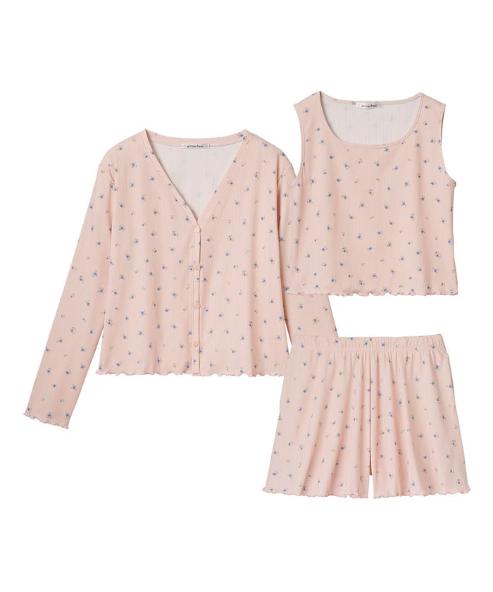 Small Floral Long Sleeve 3-Piece Set
