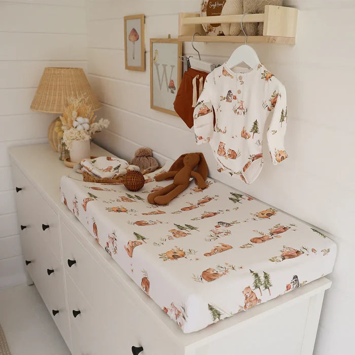 Snuggle Hunny Bassinet Sheet & Change Pad Cover - Bears