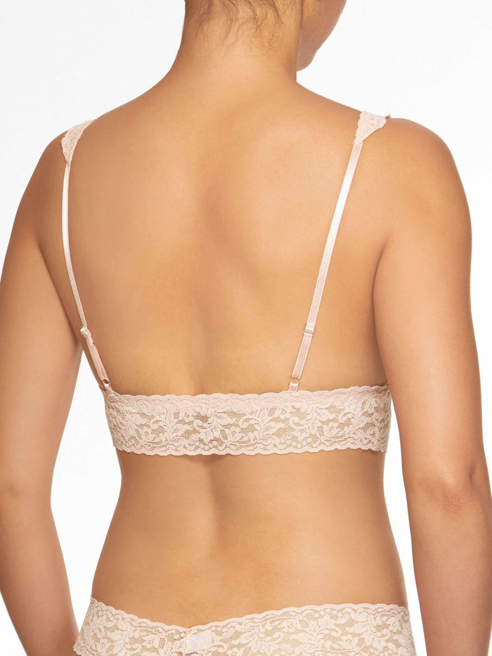 Chai Supima® Cotton Padded Bralette - Back View, Lace Underband & Adjustable Straps | Hanky Panky