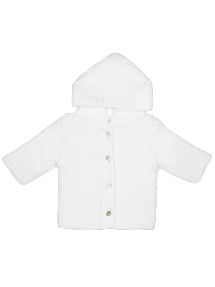 White Knitted Baby Jacket Cardigan / Jacket La Manufacture de Layette