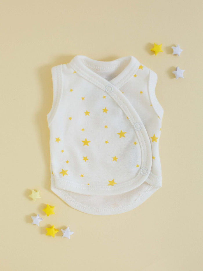 Yellow Premature Baby Star Gift Box - Incubator Vest, Hat, Star Rattle and Card Gift Set Little Mouse Baby Clothing & Gifts
