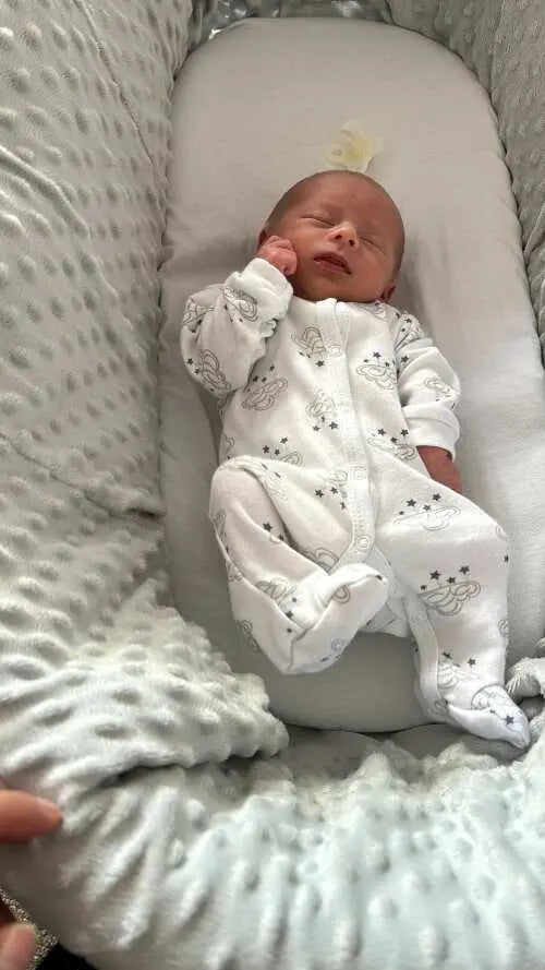 100% Cotton Cloud & Stars Sleepsuit Sleepsuit / Babygrow Soft Touch
