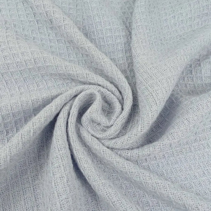 100% Pure Cotton Grey Waffle Blanket - 90cm x 75cm - Muslin Muslinz