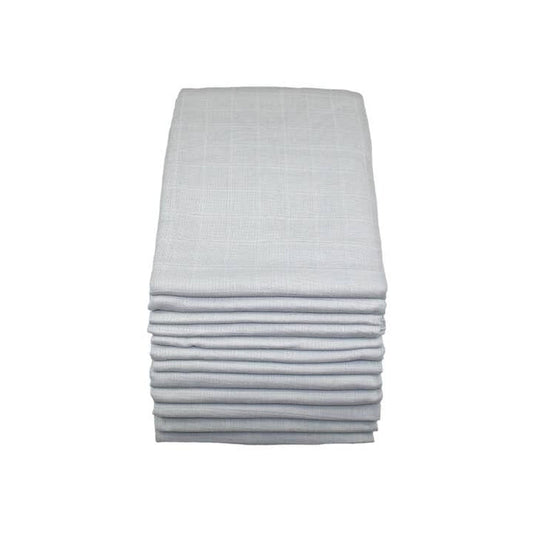 100% Pure Cotton Muslin - 70cm x 70cm - Grey Muslin Muslinz