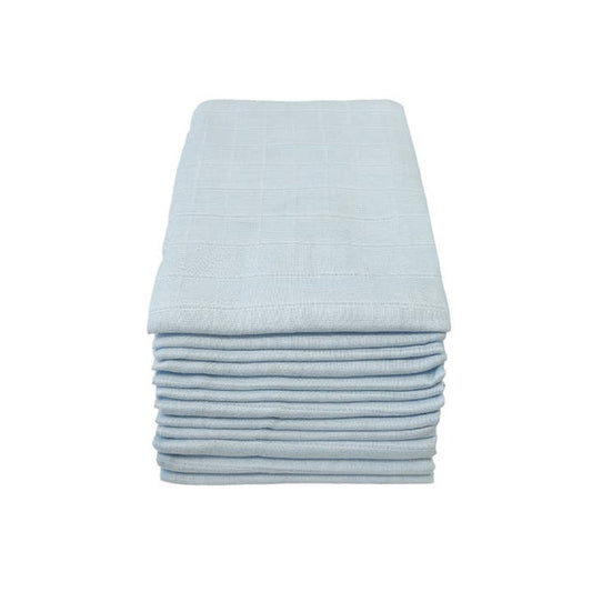 100% Pure Cotton Muslin - 70cm x 70cm - Pale Blue Muslin Muslinz