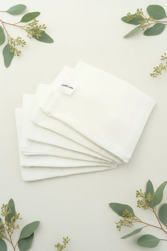 1 White Bamboo Organic Muslin - 70cm x 70cm Muslin Muslinz