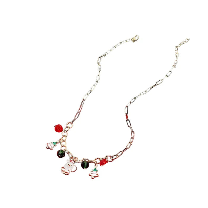 18K Gold-Plated Alloy Christmas Necklace