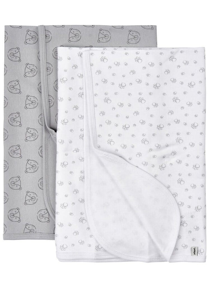2 Pack, Organic Cotton Blankets, Bears, 70 x 70 cm Blanket Pippi