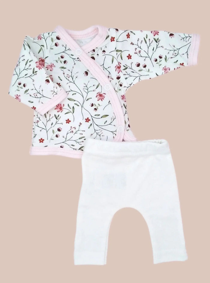 2 piece wrap top & trouser set, Blossom Top & Trousers Tiny & Small