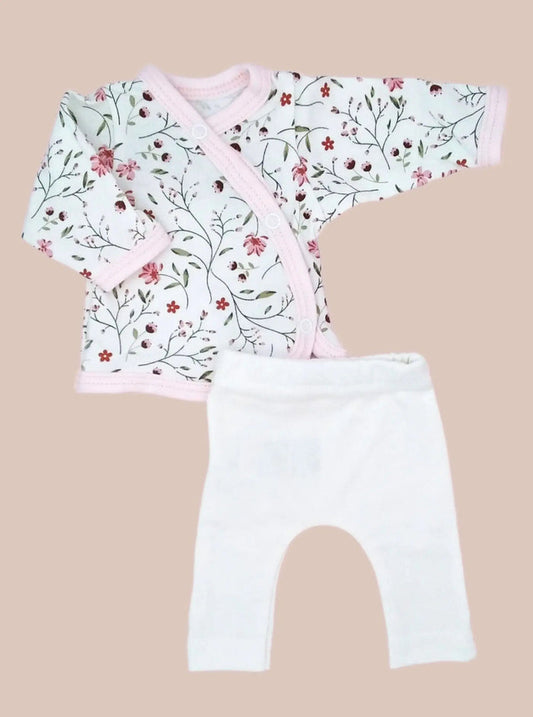 2 piece wrap top & trouser set, Blossom Top & Trousers Tiny & Small