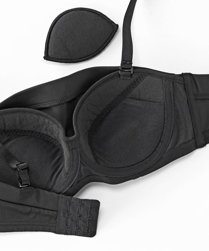 2-Way Cleavage Cover Strapless Side Support Push-Up Bra