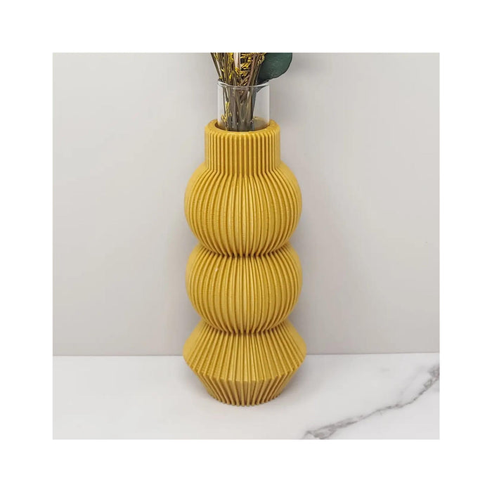 3D Printed Bud Vase - Gold - in use