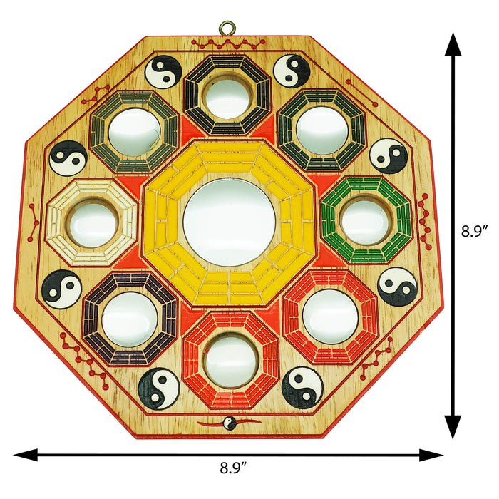 8.9" - 9 Mirrored Bagua of Early Heaven (XXL)