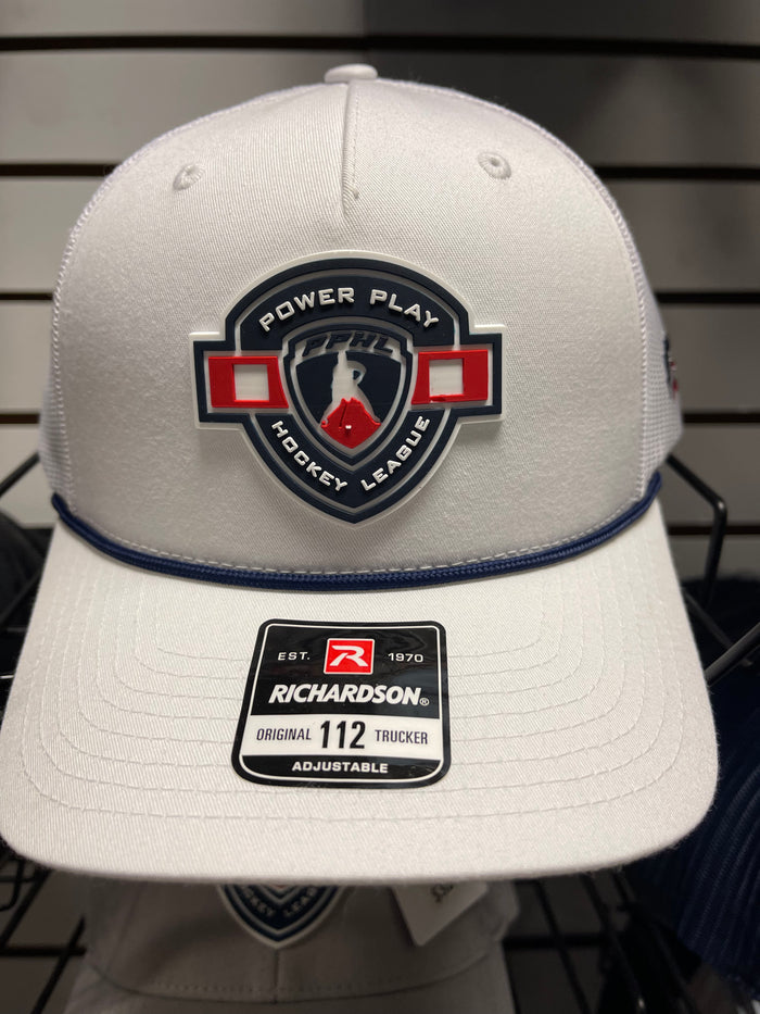 PPHL Richardson WHITE Hat with Rubber Logo *TS