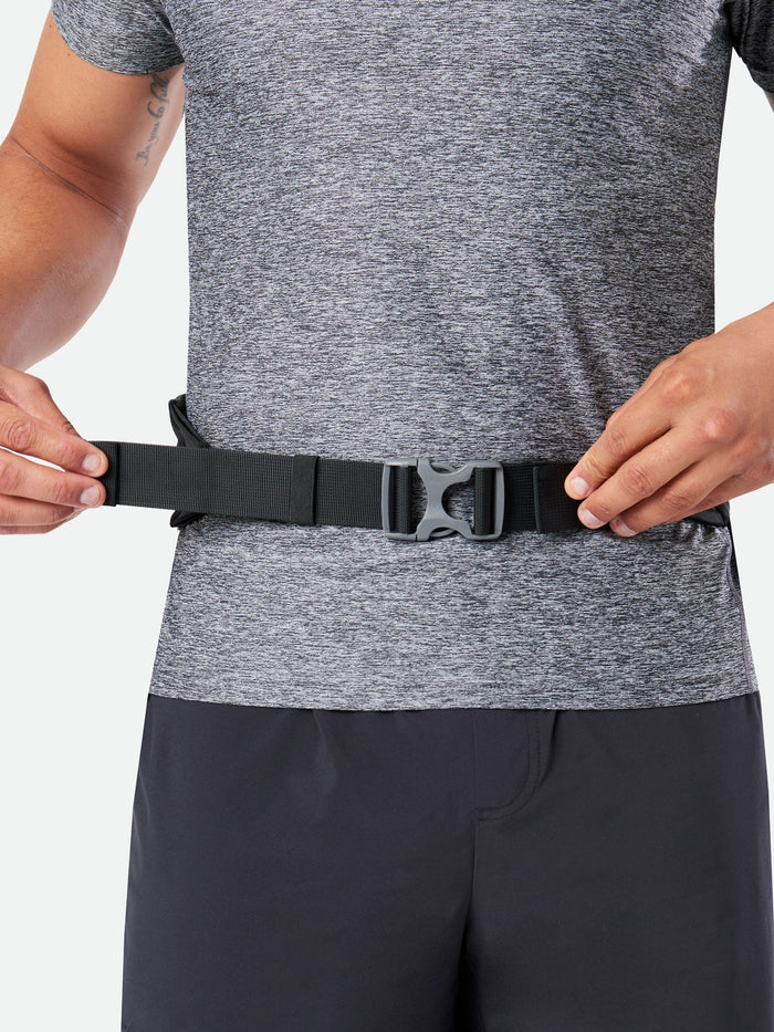 color:Black||seo:Nathan Adjustable-Fit Zipster 2.0 Black Training Waist Belt - Model Tightening Belt Around Waist