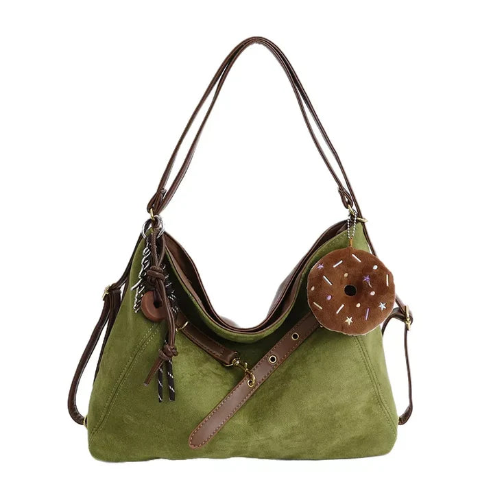 Adjustable Strap Handbag with Charm